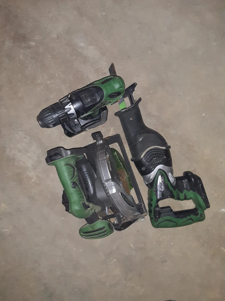 Hitachi Power Tools. Skill Saw, Reciprocating Saw, Drill, Battery. 🥸Description - Image 1 of 4