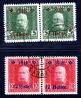 ÖSTERREICH BOSNIEN und HERZEGOWINA 1916 95-96I,II gestempelt jeweils PAAR (F8931