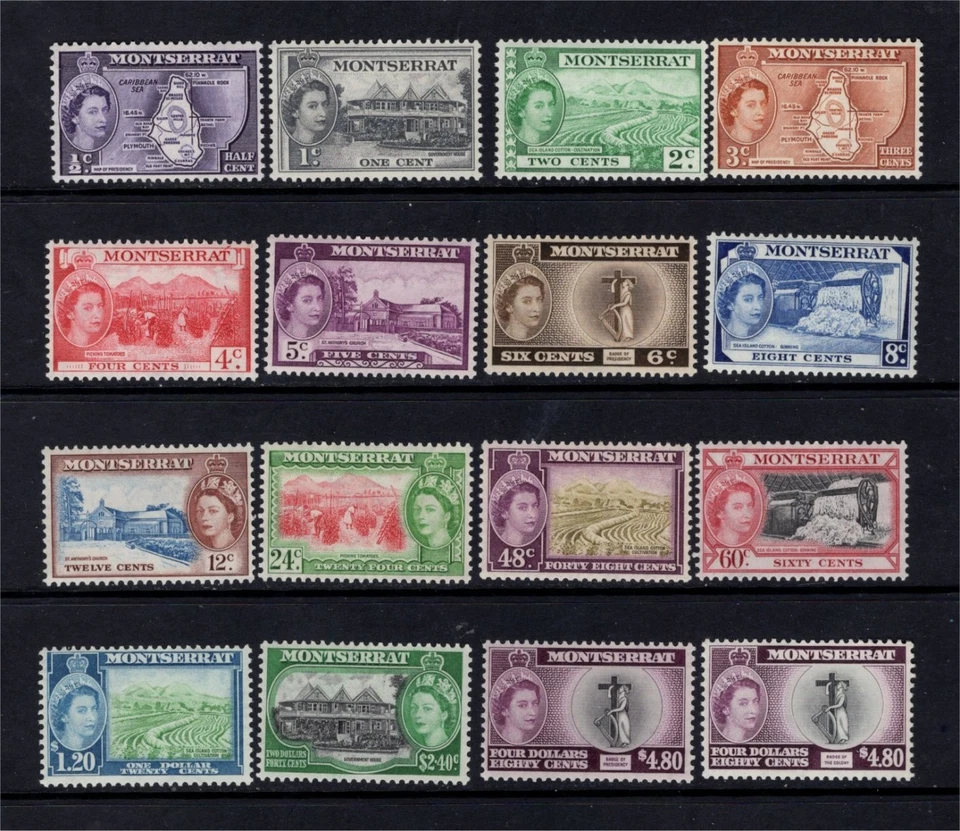 Juego marginal Montserrat QE 1953 sin montar como nuevo con valores de $4,80 Foto 1 de 1