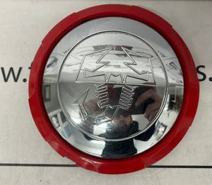 Fiat 500 Abarth Alloy Wheel Centre Cap in Chrome & Red 51895377 Genuine - Picture 1 of 4