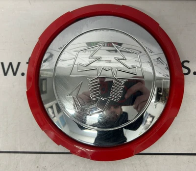 Fiat 500 Abarth Alloy Wheel Centre Cap in Chrome & Red 51895377 Genuine - Image 1 of 4