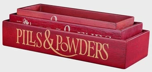 Desktop Expressive Logos Trays Mahogany Wood Leather 7.75" Office Desk Organizer - Picture 1 of 3