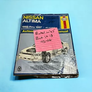 🔥Haynes Repair Manual 72015: Nissan Altima All Models 1993 thru 1997 - Foto 1 di 5