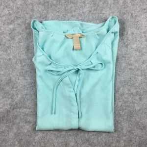 Banana Republic Short Sleeve Button-up Sheer Blouse, Women's M (Turquoise) - Picture 1 of 6