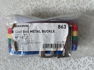 McKESSON Rainbow Gait Belt Metal Buckle 60”x2” New Sealed Pack ship fast Medical - Picture 1 of 5