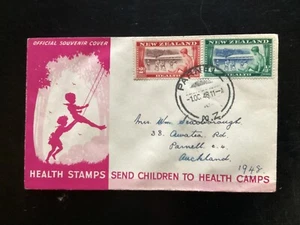 NZ 1948 Health FDC, Heath Federation Brand, Parnell CDS Pmk (HC241#5) - Picture 1 of 2
