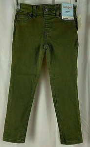 Cat & Jack Jeggings Size 5 Spring Olive Adjustable Waist Super Stretch NEW - Picture 1 of 3