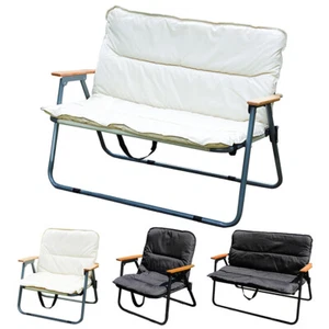 Silla de Camping 1/2 Persona con Cojín Plegable Asiento Individual/Doble Silla de Camping - Imagen 1 de 27