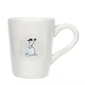 Williams-Sonoma SNOWMAN 10oz Mug Cup Shovel Red Hat Holiday Christmas Coffee - Picture 1 of 11