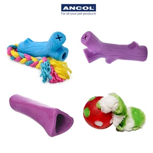 Dog Toy Plush Ball Ancol Puppy Throw Fetch Strong Durable Teething Enrich - Picture 1 of 9