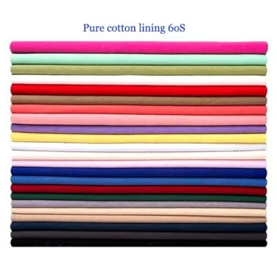 1Yard*148cm Plain Cotton Fabric Lining Combed 60s Thin Cotton Gauze Material - Image 1 of 4