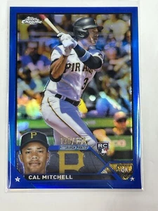 2023 Topps Chrome Cal Mitchell Blue Rookie Card /150 - Picture 1 of 2