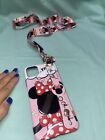 Iphone Minnie Mouse Case with Wrist Strap (Kick Stand) and Lanyard