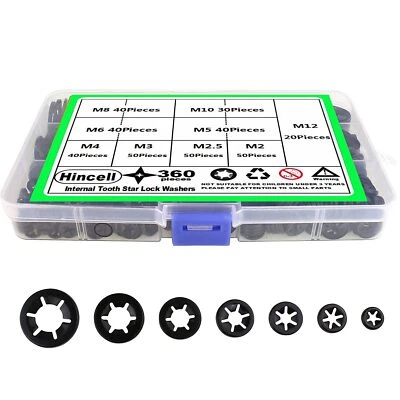 HINCELL 360 Pieces 9 Sizes Push Nuts Assortment Speed Clips Retaining Clips Fasteners A