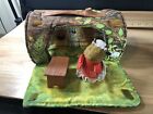 Vintage Fisher Price Woodsey Squirrel Family Log Home Figures Furniture Toy Lot