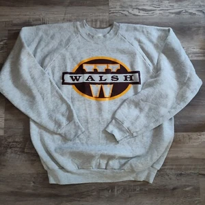 Vtg Walsh University Logo Crew neck Sweatshirt Men's Adult XL USA Fotl - Picture 1 of 8
