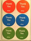 100 EBAY STICKERS 3 Color Round eBay Branded Thank You Sticker Pack 3” x 3” NEW
