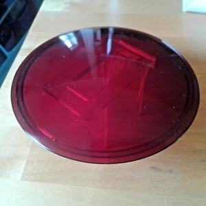 LENTE DE CRISTAL ROJO KOPP 4 3/4" - LENTE DE SEÑAL DE TRÁFICO/LÁMPARA/FERROCARRIL - SUAVE - Imagen 1 de 5