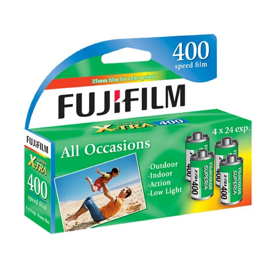 Fujifilm 1014258 Superia X-TRA 400 35mm Film -4 Pack (XTRA400) for
