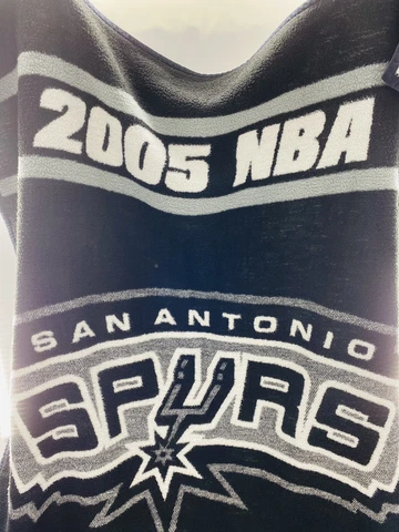 San Antonio Spurs NBA 2005 Championship Blanket/Throw Black/White Cover
