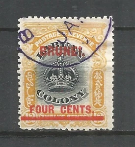 Brunei 1906 used stamp OVPT - Picture 1 of 1
