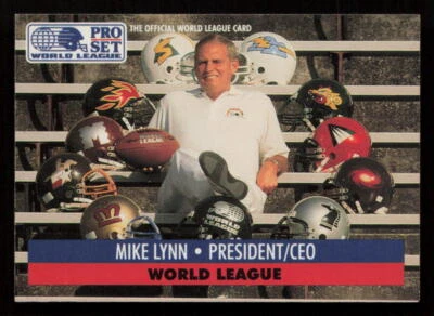 1991 Pro Set WLAF World Bowl Combo #1 Mike Lynn Football Card - Image 1 of 2