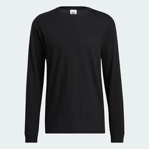 3er-Pack Adidas Männer Originals unbedruckt schwarz Langarmshirt Herren Größen UVP $ 105 - Bild 1 von 2