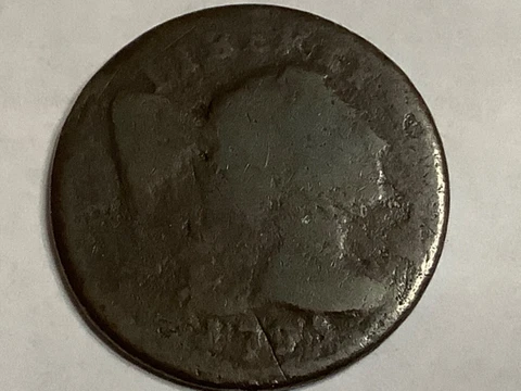 1795.  Flowing Hair  Large Cent 100% Copper Cover