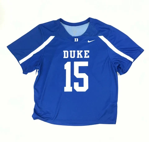 Nike Duke Blue Devils Lacrosse Face-off Digital SS Jersey Men's L Blue 707060 Cover