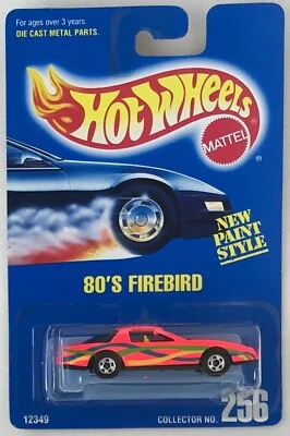 Pontiac 1995 Hot Wheels Main Line tarjeta azul años 80 Firebird BW ruedas #256 12349 Foto 1 de 2