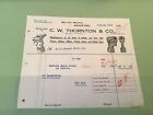 C.W.Thornton & Co Buffalo & Raw Hide Pickers Buffers Bands 1939  Receipt 49657
