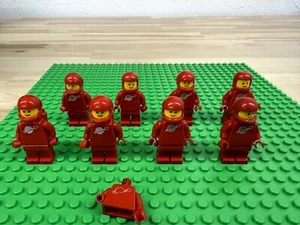 LEGO Red Spaceman Lot of 8 Minifigure Galaxy Explorer 10497 Classic Space - Picture 1 of 7