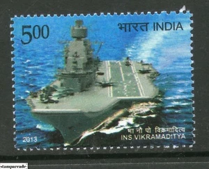 India 2014 INS Vikramaditya Ship aircraft Military Navy Transport 1v MNH - Picture 1 of 2