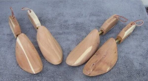 2 PAIRS of M. L. LEDDY'S Cedar SHOE TREES size Medium ROCHESTER - Picture 1 of 9