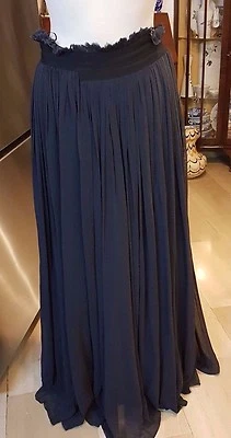 JEAN PAUL GAULTIER ~ FEMME Super Amazing Wide long Black Skirt Silk Blend-2pcs.  - Image 1 of 4