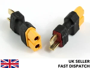 XT60 female to Deans T male adaptor/connector/plug block RC Car/Plane/Drone LiPo - Picture 1 of 4