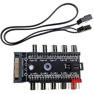 4pin Cooling Fan 1 to 10 Splitter Hub Adapter SATA 12V Power Connector PWM Cable - Picture 1 of 8