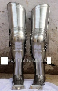 Medieval Full Leg Armor Set Knight Crusader Spartan Steel Armer Larp SCA Armour - Bild 1 von 4