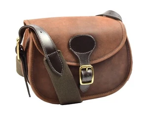 Bolso de cartucho de cuero real marrón bronceado munición bolsa juego caza bolsa de tiro - Imagen 1 de 8