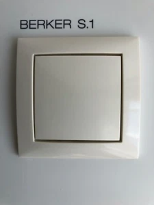 Berker S.1 Abdeckrahmen 1-fach Rahmen cremeweiß 10118982 mit Wippe NEU! - Bild 1 von 4