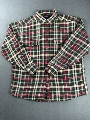 Gant Flannel Shirt Men's L Red Tartain Plaid Button Up VTG Outdoor Long Sleeve - Image 1 of 4