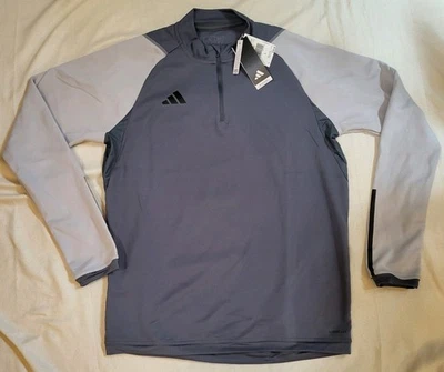 NEW Adidas Men Multi-Color Performance TIRO23 C TR 1/2 zip Pullover Top SZ: LG - Image 1 of 3