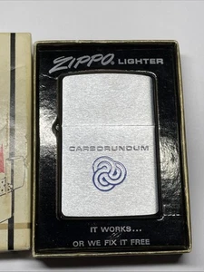 VINTAGE NOS 1969 Zippo Lighter Advertising Carborundum In Box - Picture 1 of 12