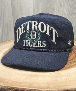 Detroit Tigers Corduroy 47 Brand Golfer Rope SnapBack Adjustable Hat Cap MLB - Picture 1 of 13