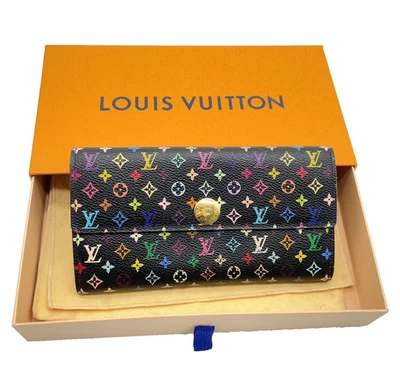 Auth Louis Vuitton Multicolor Portefeuille Sarah M93533 Wallet W/B/D NS101708 - Image 1 of 4