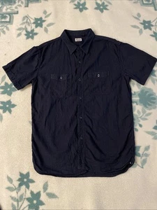 The Flat Head Dobby Cloth Indigo Selvedge Short Sleeve Shirt - Picture 1 of 11