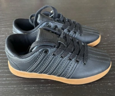 K SWISS Clásico Universitario Bajo Con Cordones Negro Tenis Niños Niñas Talla 3 Zapatos 53643 Foto 1 de 4
