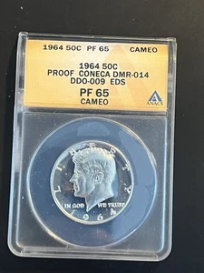1964 Kennedy Silver Half Dollar CONECA DMR-014 DDO-009 EDS PF 65 CAMEO - Picture 1 of 7