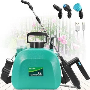 Pompa a spalla a batteria 5L con 3 ugelli nebulizzatore USB ricaricabile - Picture 1 of 1