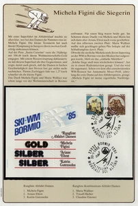 Italien Brief Wintersport SKI-WM Bormio 1985 Damen - Picture 1 of 6